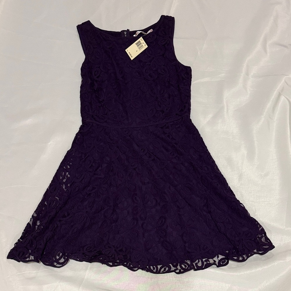 Max Studio Purple Lace Dress NWT